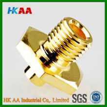 CNC Swiss Machining Brass Threaded Pneumatic Fitting